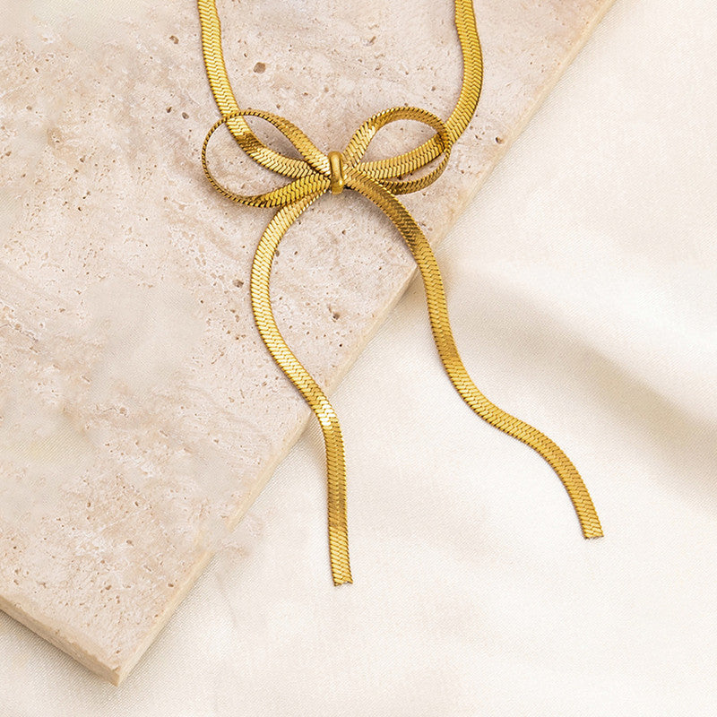 Jewels Galaxy Gold-Plated Anti Tarnish Knotted Chain Necklace