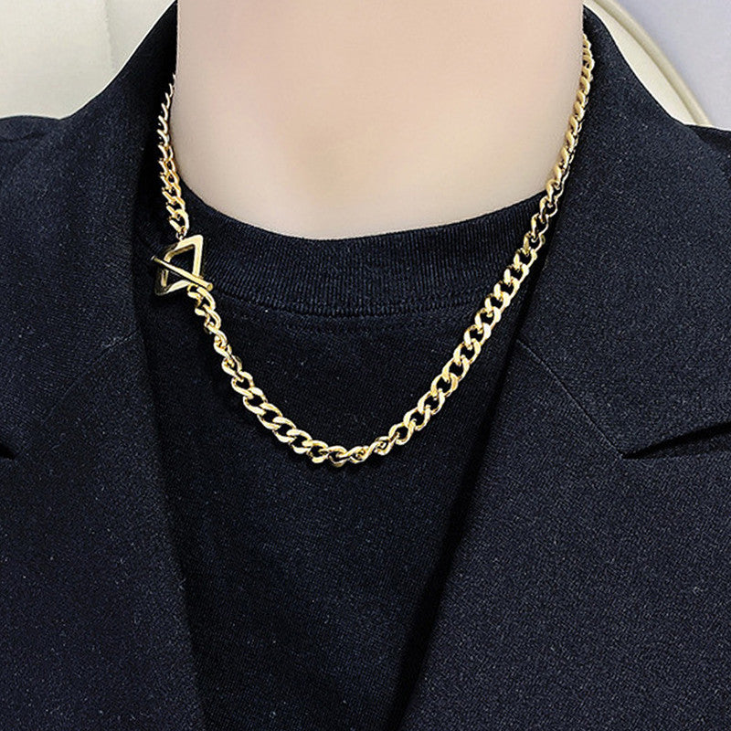 Jewels Galaxy Gold Plated Stainless Steel Anti Tarnish Geometric Necklace For Women