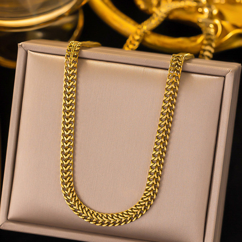 Jewels Galaxy Gold Plated Stainless Steel Anti Tarnish Infinity Chain Necklace For Women