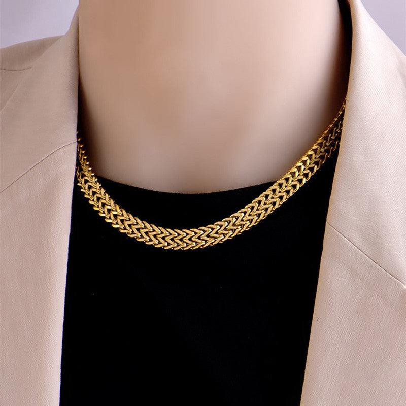 Jewels Galaxy Gold Plated Stainless Steel Anti Tarnish Infinity Chain Necklace For Women