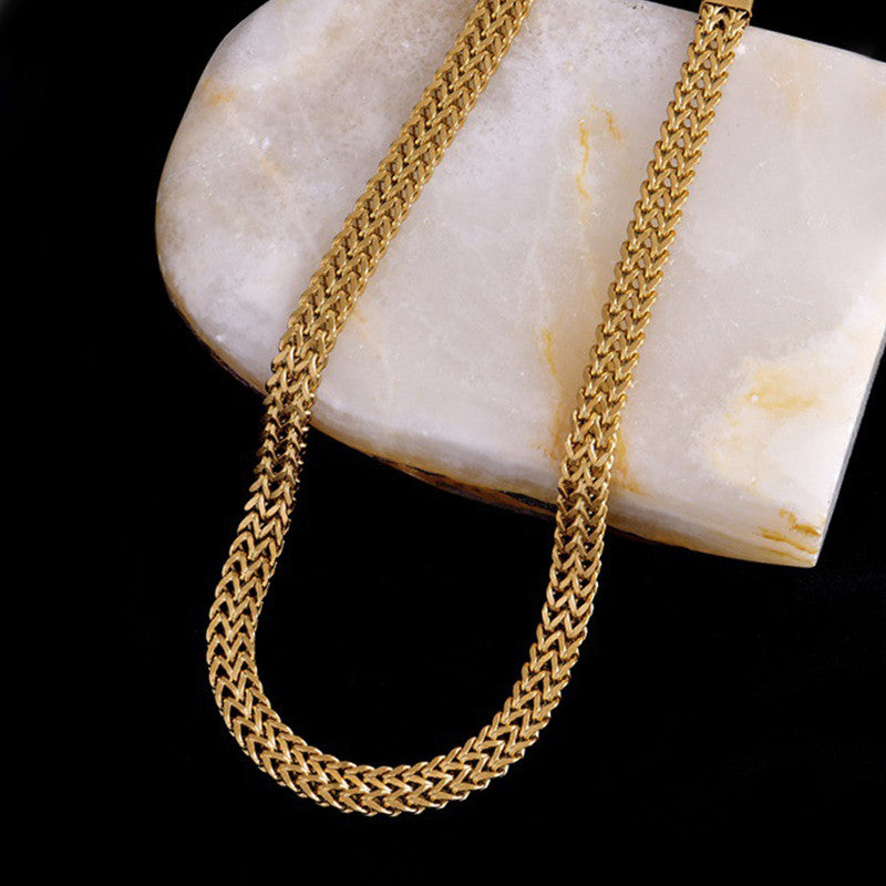 Jewels Galaxy Gold Plated Stainless Steel Anti Tarnish Infinity Chain Necklace For Women