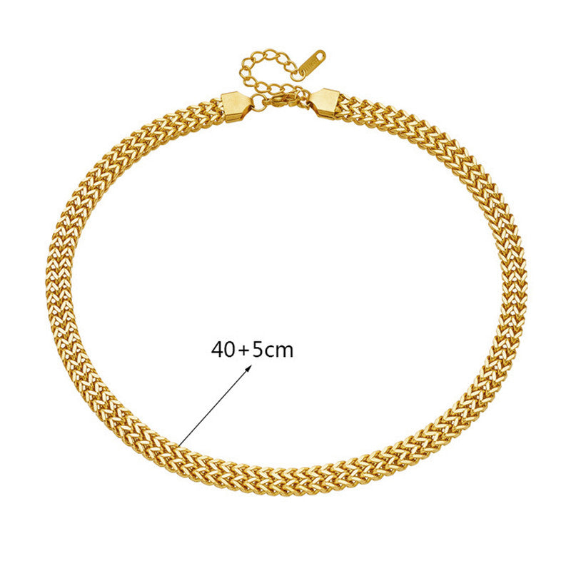 Jewels Galaxy Gold Plated Stainless Steel Anti Tarnish Infinity Chain Necklace For Women