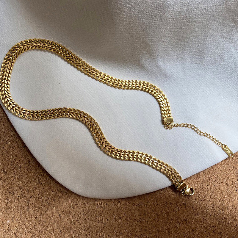 Jewels Galaxy Gold Plated Stainless Steel Anti Tarnish Infinity Chain Necklace For Women