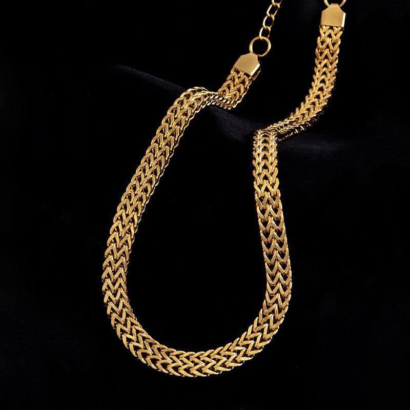Jewels Galaxy Gold Plated Stainless Steel Anti Tarnish Infinity Chain Necklace For Women