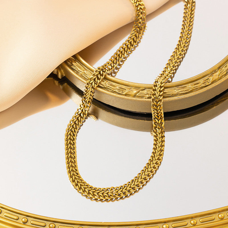 Jewels Galaxy Gold Plated Stainless Steel Anti Tarnish Infinity Chain Necklace For Women
