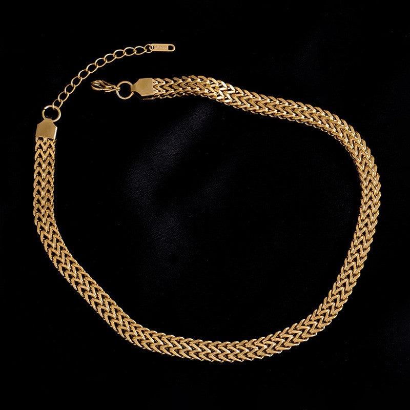 Jewels Galaxy Gold Plated Stainless Steel Anti Tarnish Infinity Chain Necklace For Women