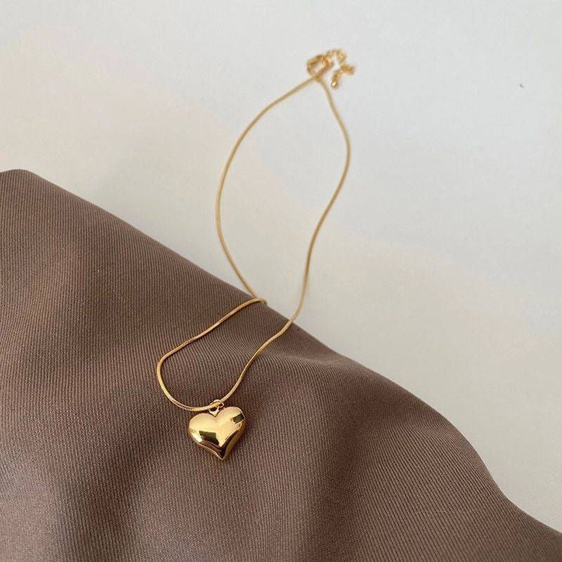Jewels Galaxy Gold-Plated Anti Tarnish Heart Themed Pendant