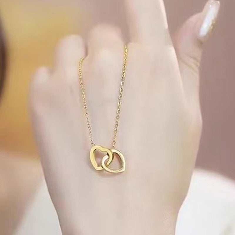 Jewels Galaxy Gold-Plated Anti Tarnish Heart Themed Pendant