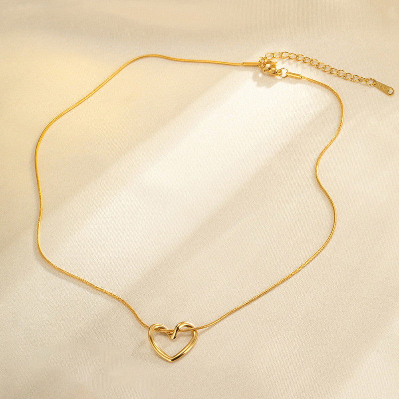 Jewels Galaxy Gold-Plated Anti Tarnish Heart Themed Pendant
