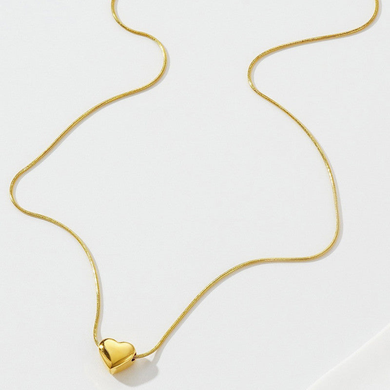 Jewels Galaxy Gold-Plated Anti Tarnish Heart Themed Pendant