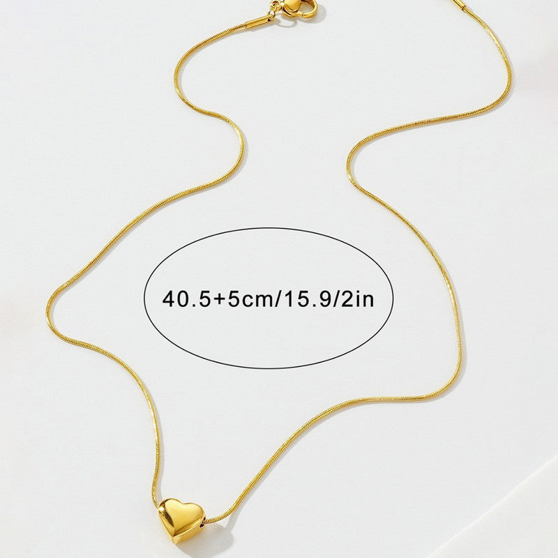 Jewels Galaxy Gold-Plated Anti Tarnish Heart Themed Pendant