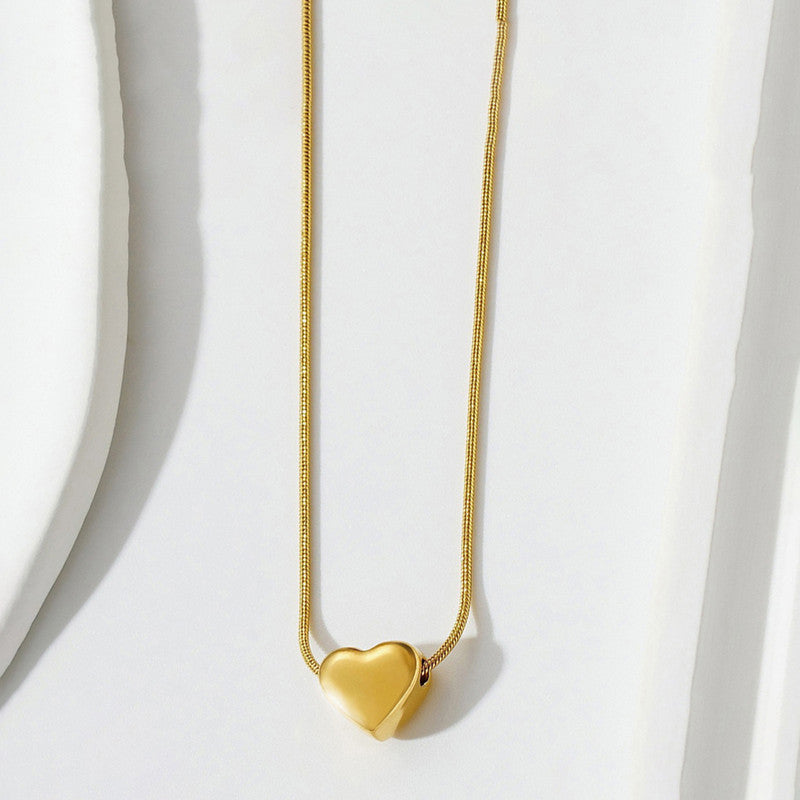 Jewels Galaxy Gold-Plated Anti Tarnish Heart Themed Pendant