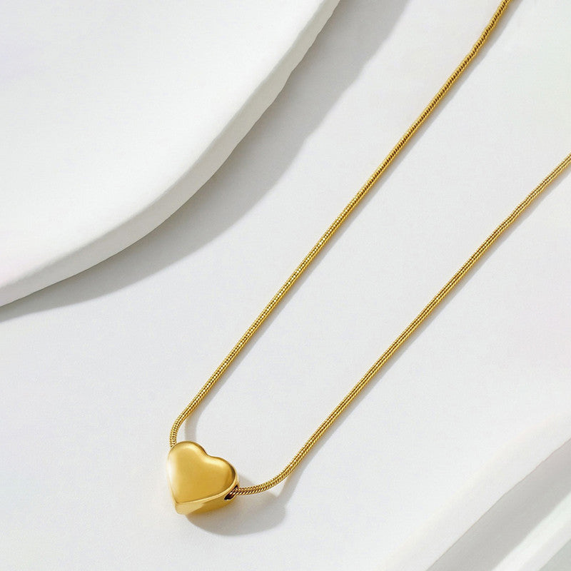 Jewels Galaxy Gold-Plated Anti Tarnish Heart Themed Pendant
