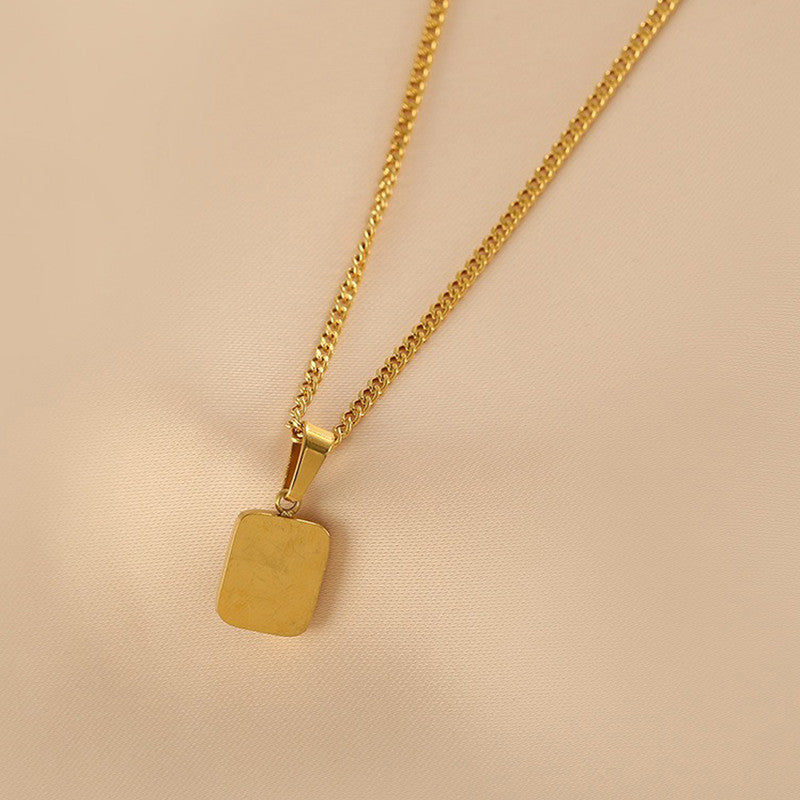 Jewels Galaxy Gold-Plated Anti Tarnish Green Geometric Pendant