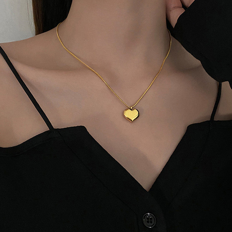 Jewels Galaxy Gold-Plated Anti Tarnish Heart Themed Pendant