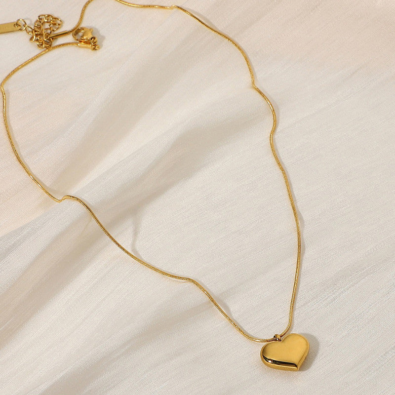 Jewels Galaxy Gold-Plated Anti Tarnish Heart Themed Pendant