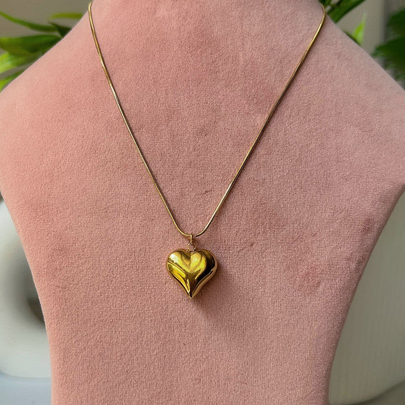 Jewels Galaxy Gold-Plated Anti Tarnish Heart Themed Pendant