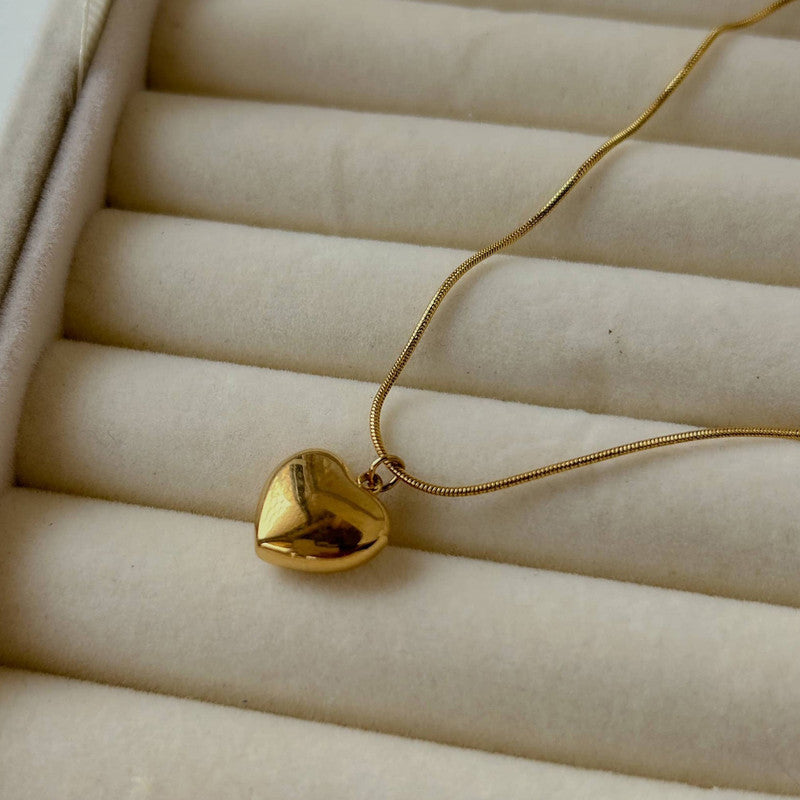 Jewels Galaxy Gold-Plated Anti Tarnish Heart Themed Pendant
