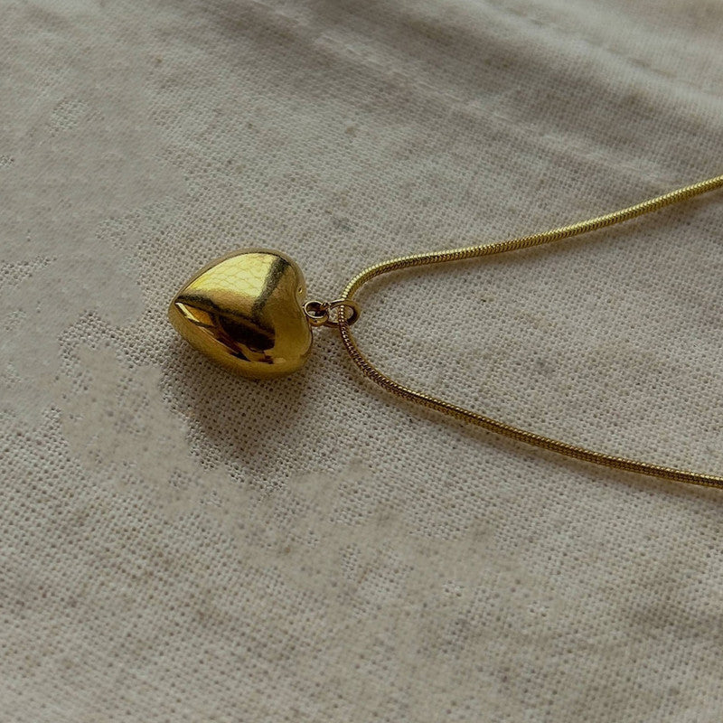 Jewels Galaxy Gold-Plated Anti Tarnish Heart Themed Pendant