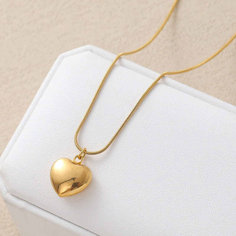 Jewels Galaxy Gold-Plated Anti Tarnish Heart Themed Pendant