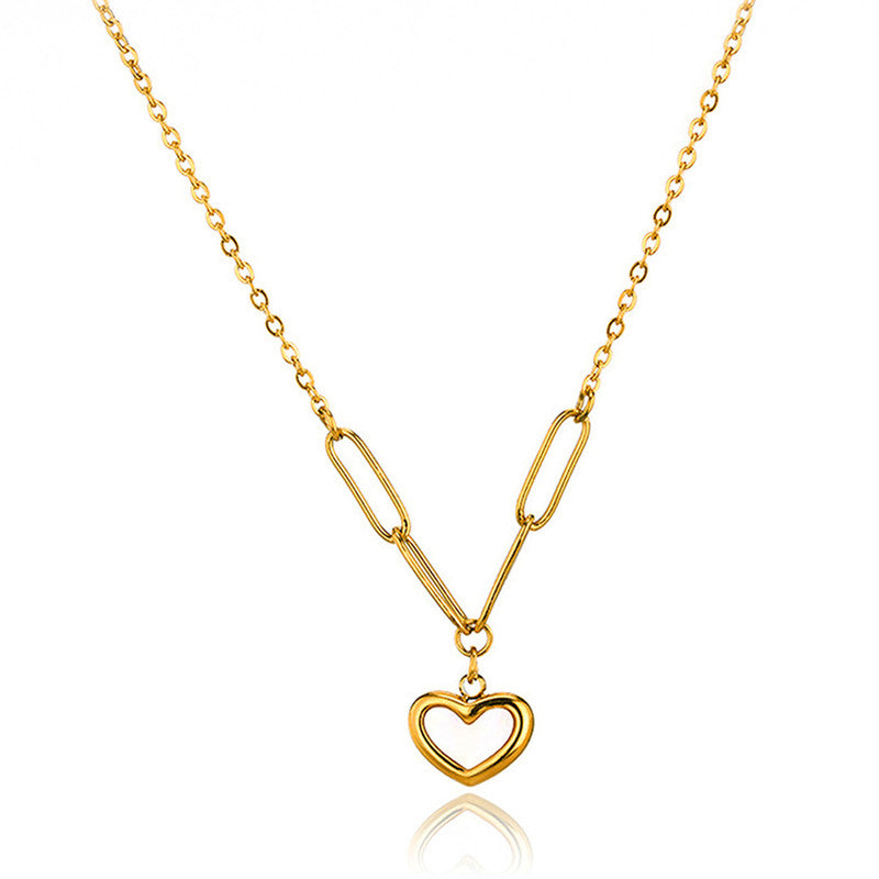 Jewels Galaxy Gold-Plated Anti Tarnish Heart Themed Pendant