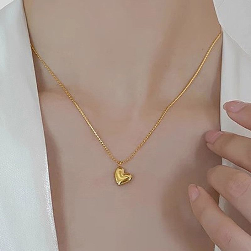 Jewels Galaxy Gold-Plated Anti Tarnish Heart Themed Pendant