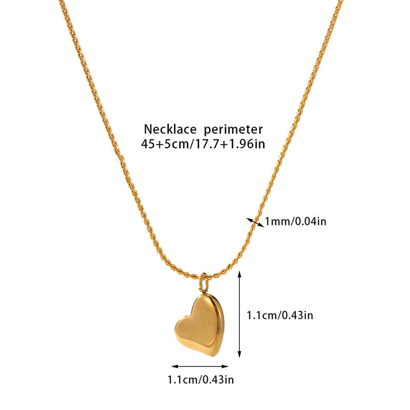 Jewels Galaxy Gold-Plated Anti Tarnish Heart Themed Pendant