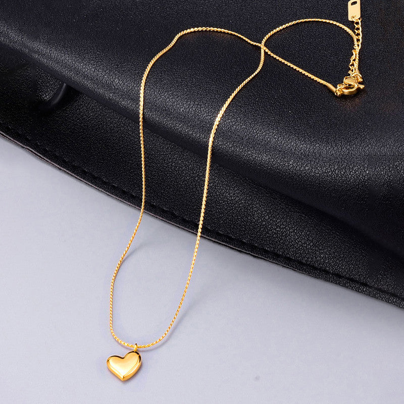 Jewels Galaxy Gold-Plated Anti Tarnish Heart Themed Pendant