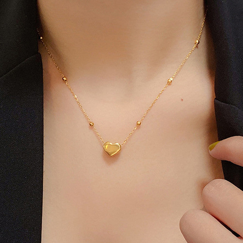 Jewels Galaxy Gold-Plated Anti Tarnish Heart Themed Pendant