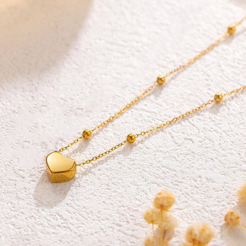 Jewels Galaxy Gold-Plated Anti Tarnish Heart Themed Pendant