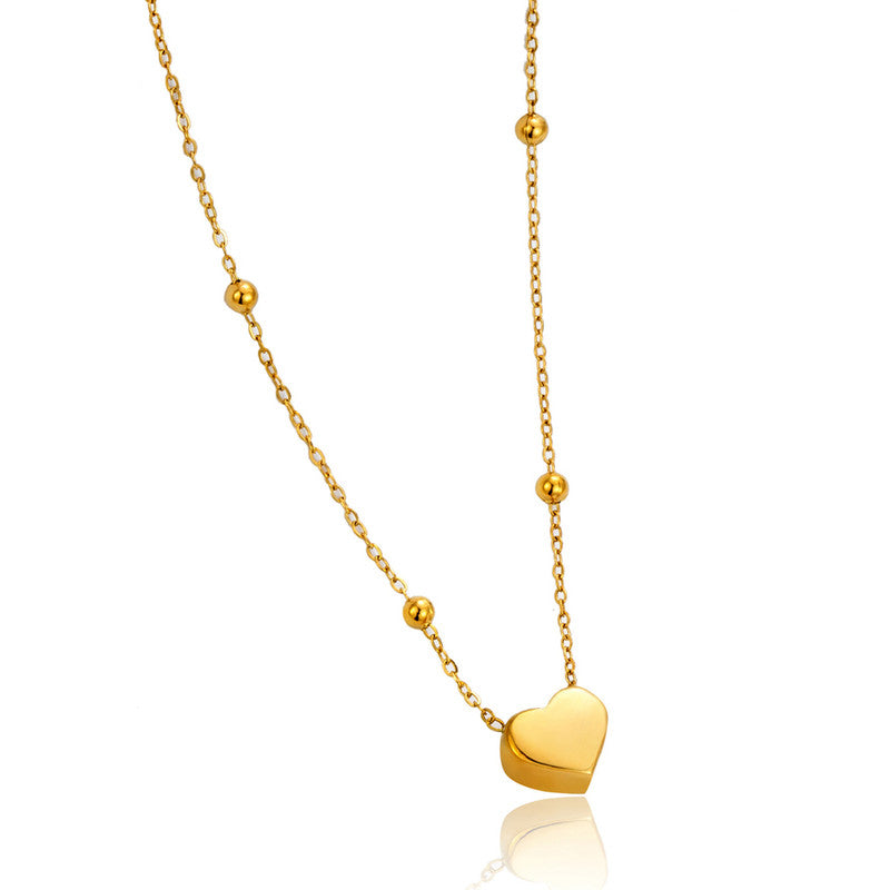 Jewels Galaxy Gold-Plated Anti Tarnish Heart Themed Pendant