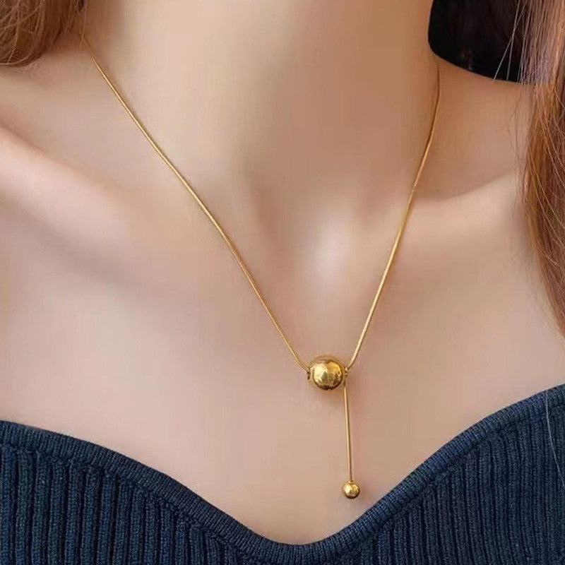 Jewels Galaxy Gold-Plated Anti Tarnish Spherical Pendant