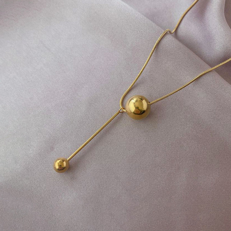 Jewels Galaxy Gold-Plated Anti Tarnish Spherical Pendant