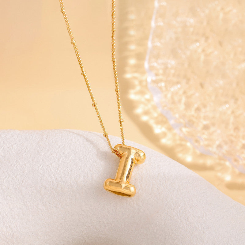 Jewels Galaxy Gold Plated Anti Tarnish Stainless Steel Alphabetical Pendant