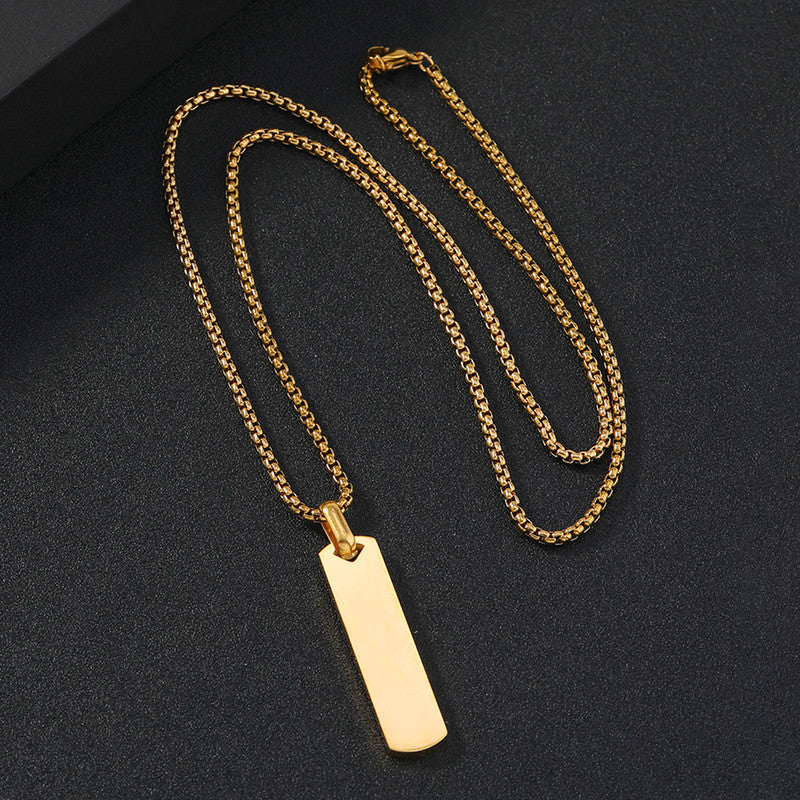 Jewels Galaxy Stainless Steel Anti Tarnish Rectangular Hip Hop Party Pendant For Men