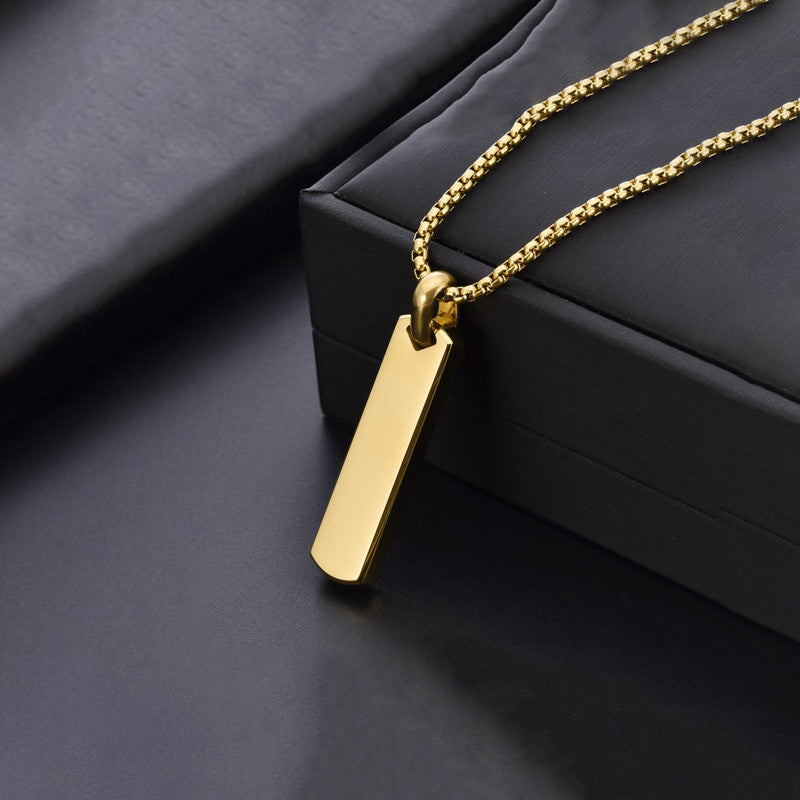 Jewels Galaxy Stainless Steel Anti Tarnish Rectangular Hip Hop Party Pendant For Men