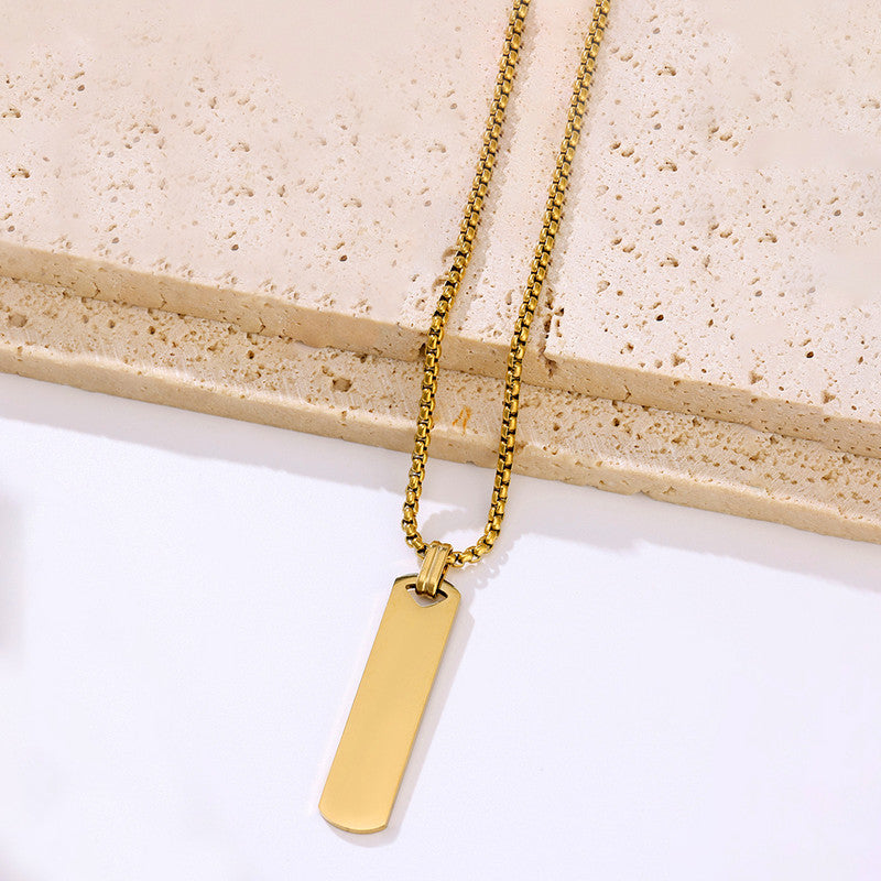 Jewels Galaxy Stainless Steel Anti Tarnish Rectangular Hip Hop Party Pendant For Men