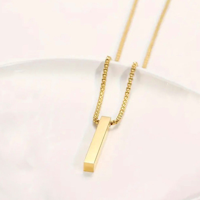 Jewels Galaxy Stainless Steel Anti Tarnish Bar Shaped Hip Hop Party Pendant For Men
