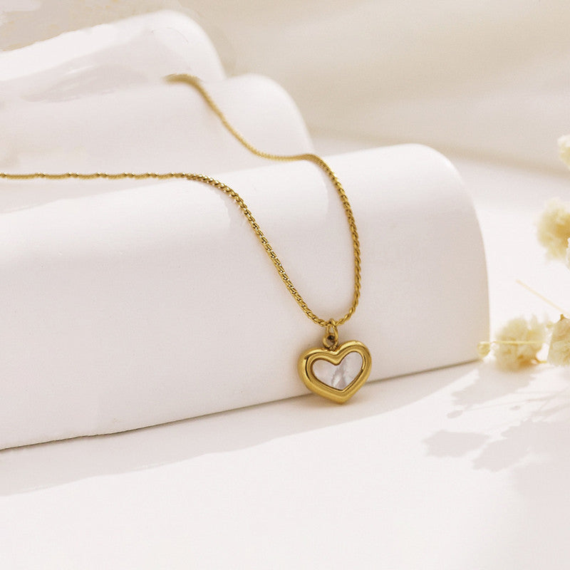Jewels Galaxy Gold Plated Stainless Steel Anti Tarnish Heart Themed Pendant For Women