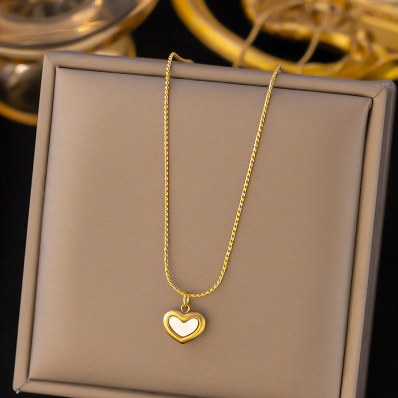 Jewels Galaxy Gold Plated Stainless Steel Anti Tarnish Heart Themed Pendant For Women