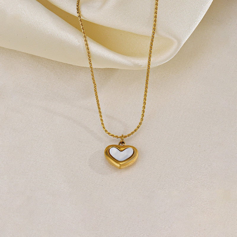 Jewels Galaxy Gold Plated Stainless Steel Anti Tarnish Heart Themed Pendant For Women