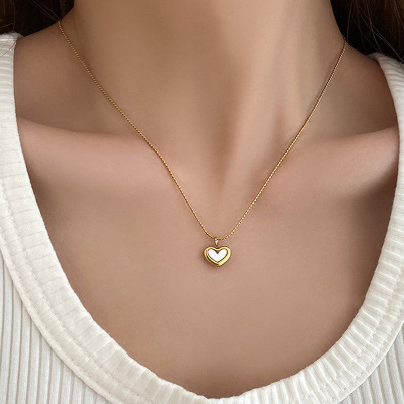 Jewels Galaxy Gold Plated Stainless Steel Anti Tarnish Heart Themed Pendant For Women