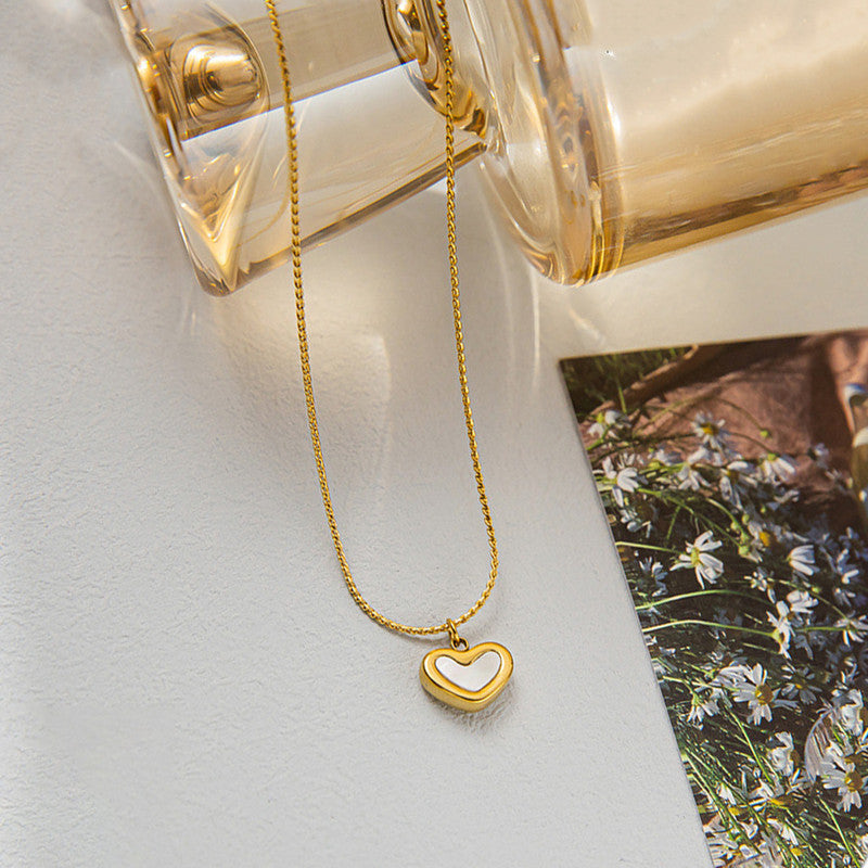 Jewels Galaxy Gold Plated Stainless Steel Anti Tarnish Heart Themed Pendant For Women