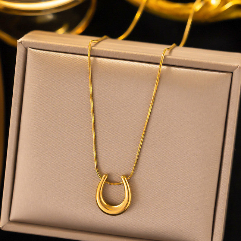 Jewels Galaxy Gold-Plated Stainless Steel Anti Tarnish Geometric Shaped Pendant For Women