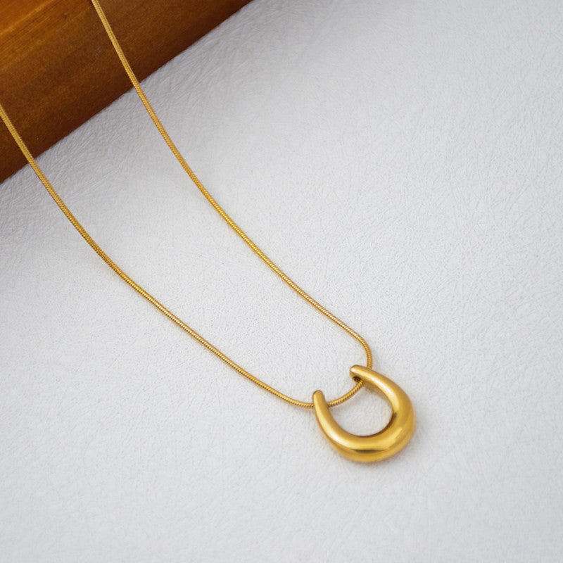 Jewels Galaxy Gold-Plated Stainless Steel Anti Tarnish Geometric Shaped Pendant For Women