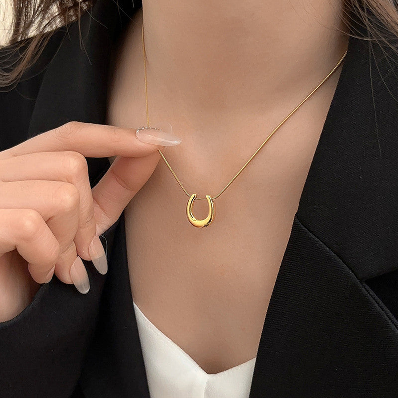 Jewels Galaxy Gold-Plated Stainless Steel Anti Tarnish Geometric Shaped Pendant For Women