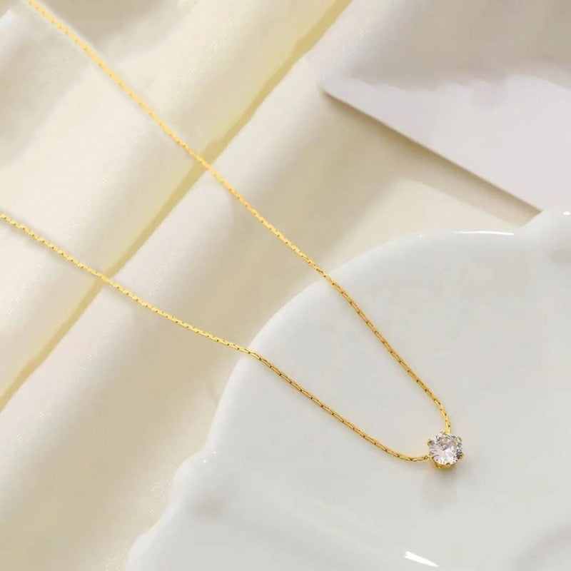 Jewels Galaxy Stainless Steel Anti Tarnish Stone Studded Hexagonal Pendant