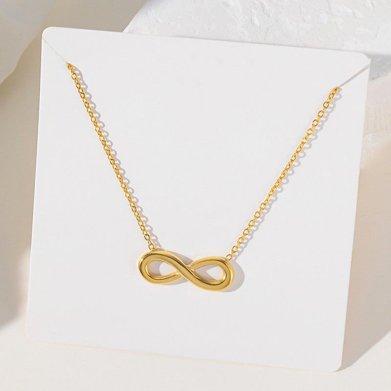 Jewels Galaxy Gold Plated Anti Tarnish Stainless Steel Infinity Themed contemporary Pendant