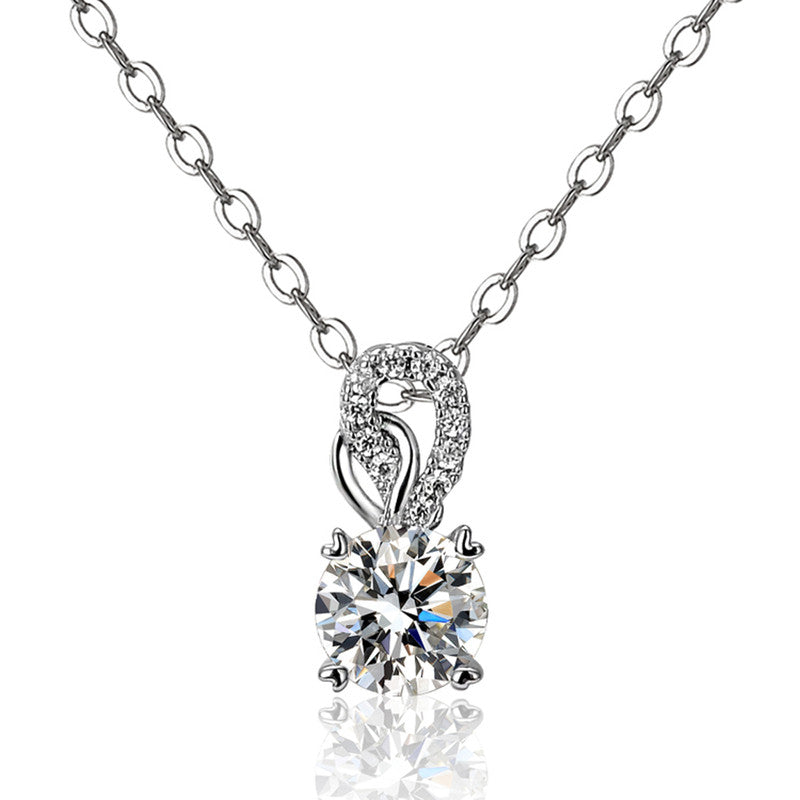 Jewels Galaxy Silver Plated Crystal Studded Mayur themed Solitaire Pendant