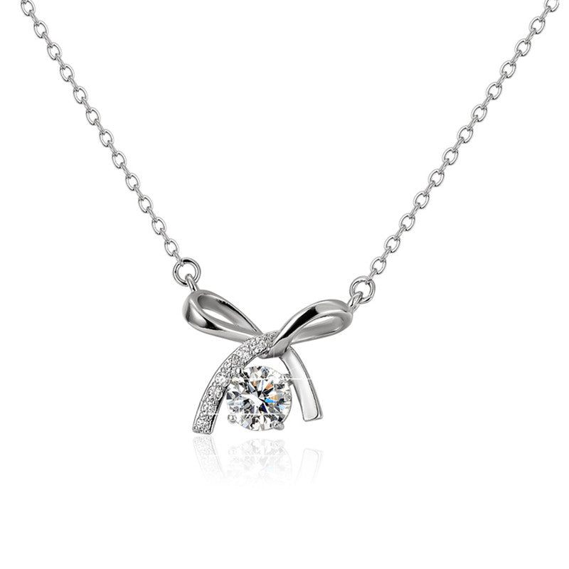Jewels Galaxy Silver Plated Crystal Studded Infinity Stone Anti Tarnish Pendant
